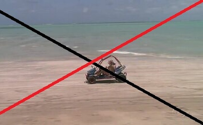 Veículos motorizados são proibidos nas praias de Maragogi