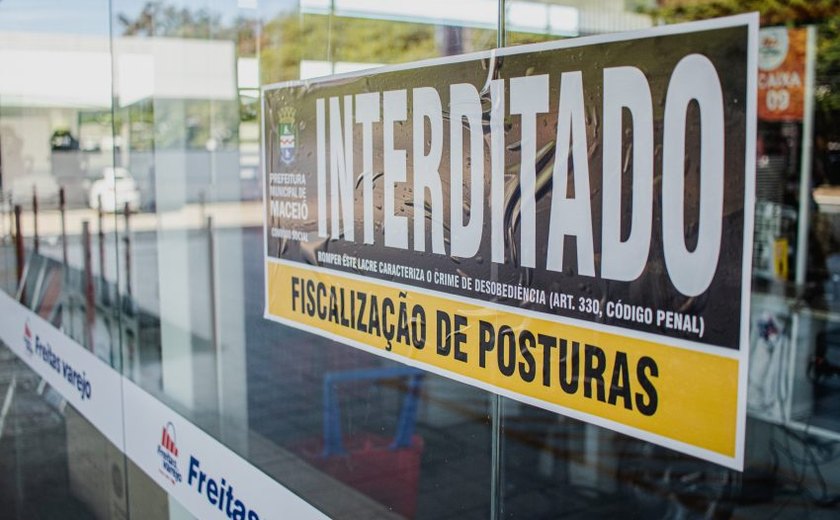 Prefeitura interdita estabelecimento comercial na Avenida Fernandes Lima