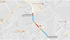 Obra interdita trânsito no bairro do Benedito Bentes nesta quinta-feira