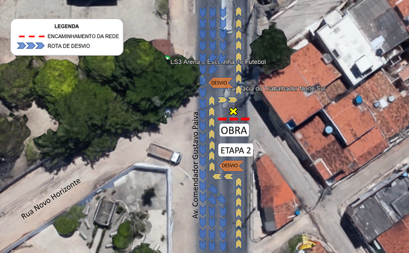 BRK inicia obra de esgotamento sanitário na Avenida Gustavo Paiva nesta quinta-feira (15)