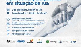Defensoria Pública e TJ/AL realizam atendimento à população de rua nesta segunda-feira