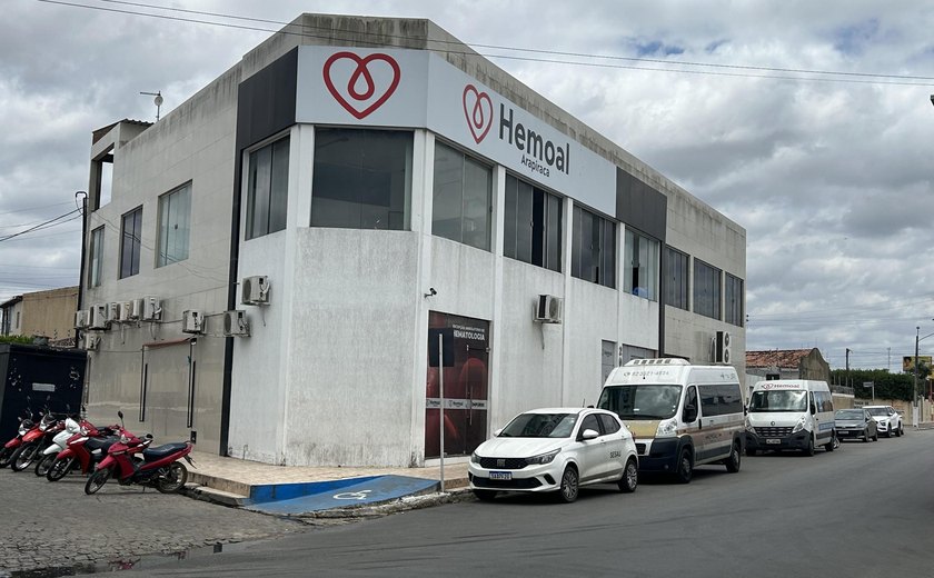 Hemoal Arapiraca passará por manutenção predial neste sábado (6) e não abrirá para doações de sangue