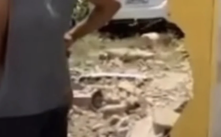 Carro desgovernado invade residência e assusta moradores em loteamento de Penedo