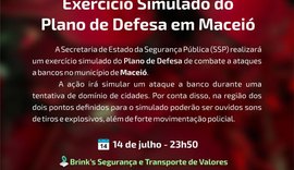 SSP realizará exercício simulado do Plano de Defesa de combate a ataques a bancos em Maceió