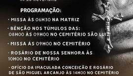 Dia de Finados: Missas, orações e Dia de Evangelização no Cemitério São Luís no bairro Santa Amélia
