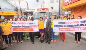 Prefeito Luciano recebe professores e defende pagamento dos precatórios