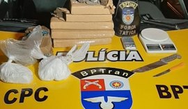 BPTran apreende cerca de sete quilos de entorpecentes após incursão em bairro de Maceió