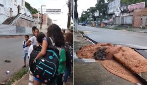 Solo vem à tona e assusta moradores do Bom Parto