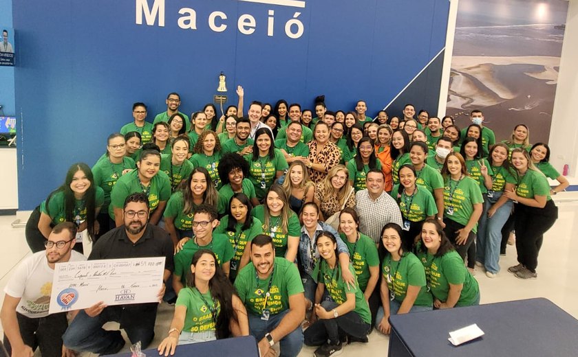 APAE Maceió recebe R$ 54 mil da Campanha do Troco Solidário da Havan
