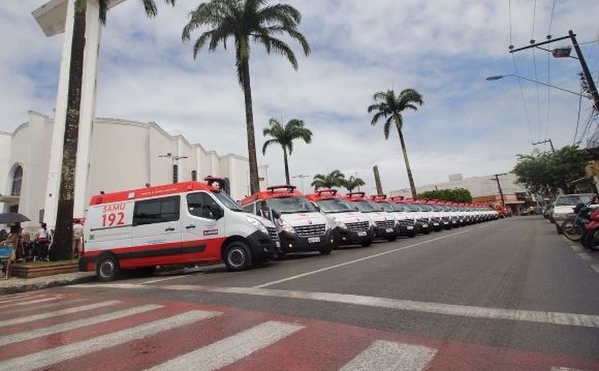 Governo de Alagoas investe R$ 3,8 milhões em 20 novas ambulâncias para o Samu