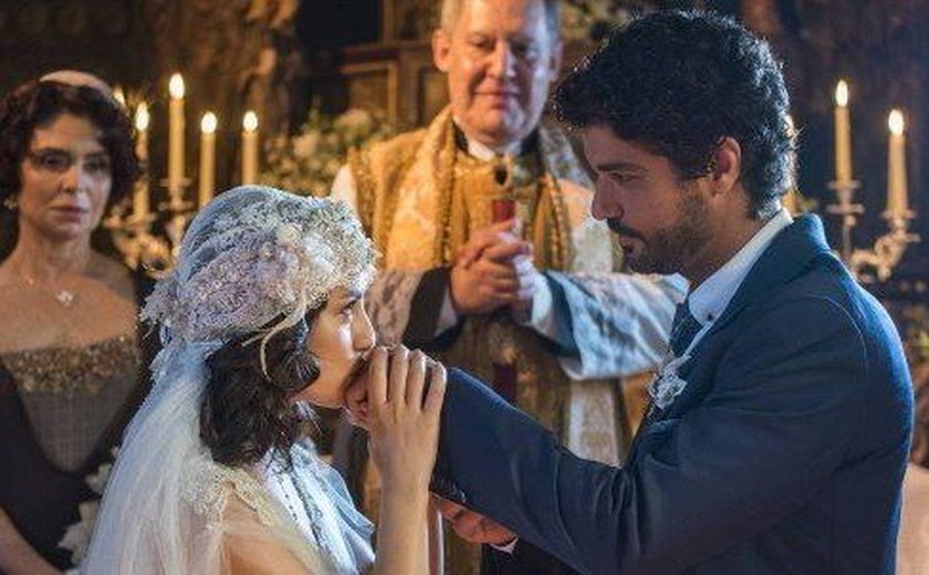 ‘Tempo de Amar’: Lucinda sobe ao altar com Inácio no mesmo dia em que Maria Vitória se despede do amado