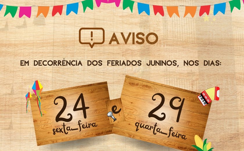 JFAL funcionará em regime de plantão nos feriados do dia 24 e 29 de junho