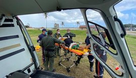 Samu Aeromédico resgata vítima de colisão na AL-105