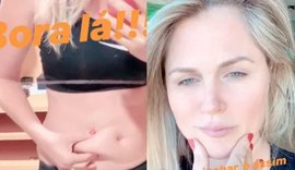 Susana Werner mostra resultado de dieta: 'Já tô secando'
