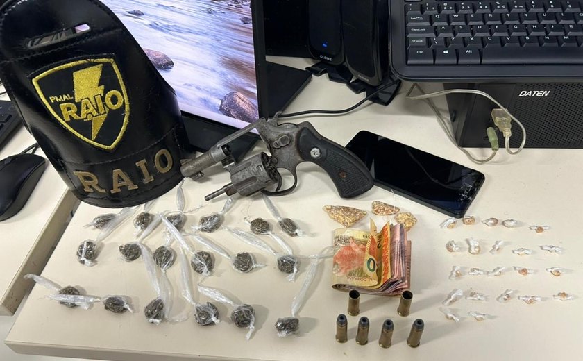 PM apreende armas e drogas durante ações em Maceió e Olho d'Água das Flores