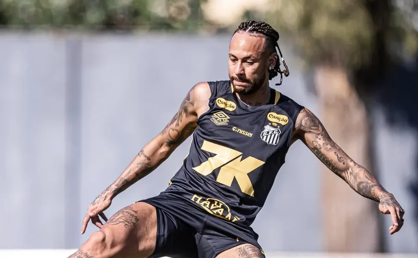 Neymar treina e Santos segue preparação para enfrentar o CRB