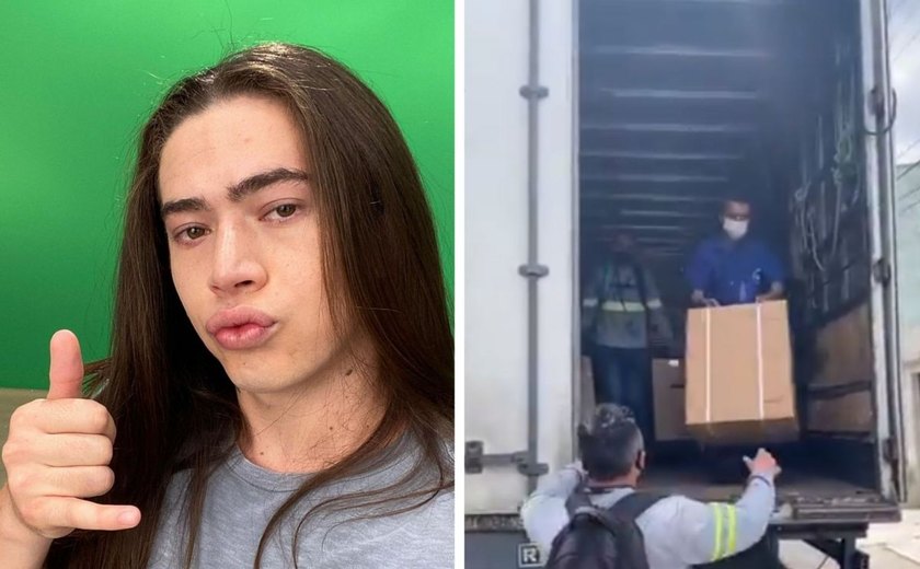 Whindersson Nunes mostra respiradores chegando a Manaus e diz: 'ninguém acima do povo'