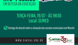 Protesto marcada para esta terça (19) terá entrega de dossiê das escolas na Semed e no MP