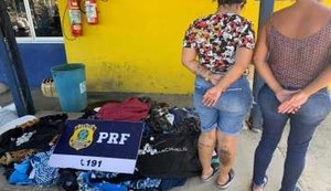 PRF prende duas mulheres por furto em loja de shopping