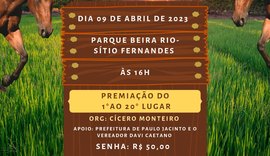 Primeira corrida de Argolinhas acontece neste domingo em Paulo Jacinto