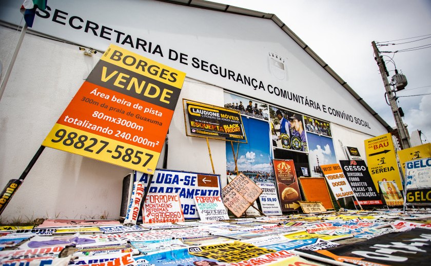 Prefeitura retira 370 publicidades irregulares em menos de três meses