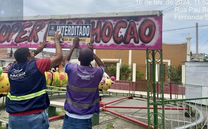 Segurança Cidadã interdita parque de diversões ilegal na Chã da Jaqueira