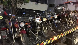 Fiscalização da SMTT remove 23 motocicletas no bairro da Jatiúca