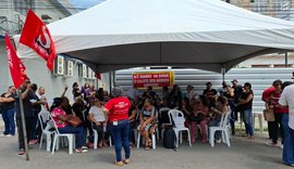 Servidores da Saúde Estadual realizam ato público em frente ao prédio da Seplag nesta quarta-feira (21)