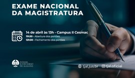 Exame Nacional da Magistratura tem 551 candidatos inscritos em Alagoas