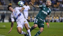 Santos e Palmeiras empatam em 1 a 1 no Brasileirão
