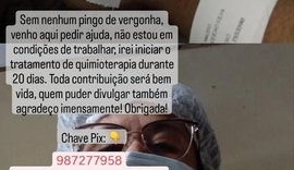 Alagoana que trabalha como ambulante solicita ajuda financeira para tratamento em Curitiba