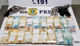 PRF prende dois homens armados e com dinheiro proveniente de jogos de azar