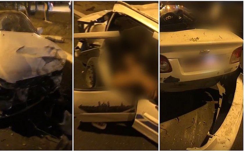 Uma pessoa morre e três ficam feridas em grave acidente na Avenida Durval de Góes Monteiro