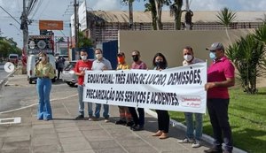 Sindicato protesta contra péssimas condições de trabalho e atendimento à população