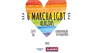 6ª Marcha LGBT de Alagoas acontece no dia 28 de maio