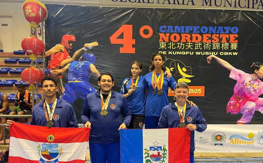 Caminhos do Esporte: delegação alagoana de Kung Fu conquista 42 medalhas em regional da modalidade