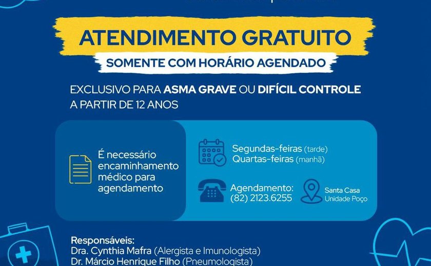Ambulatório de Asma Grave leva atendimento especializado e gratuito à população