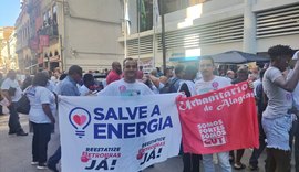 Urbanitários de Alagoas participam de ato pela reestatização da Eletrobras