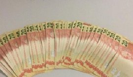 Denúncia: Jovem é preso com mais R$ 1 mil em notas falsas
