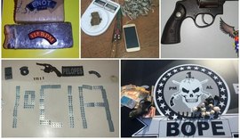 Equipes distintas da Polícia Militar registram prisões e apreendem armas e drogas