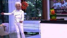 Ana Maria Braga paga mico na TV e cai na gargalhada