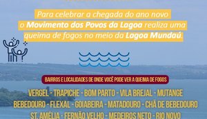 Queima de fogos movimentará bairros da região lagunar de Maceió na virada de ano