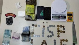 Ações da PM resultam na apreensão de drogas, arma de fogo e um veículo recuperado