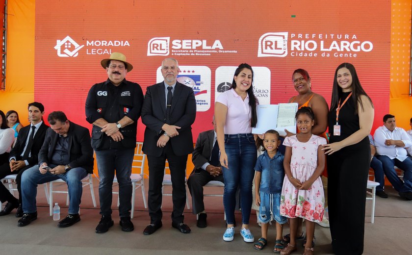 Mais de 400 famílias realizam o sonho de regularizar seu lar por meio do Moradia Legal em Rio Largo