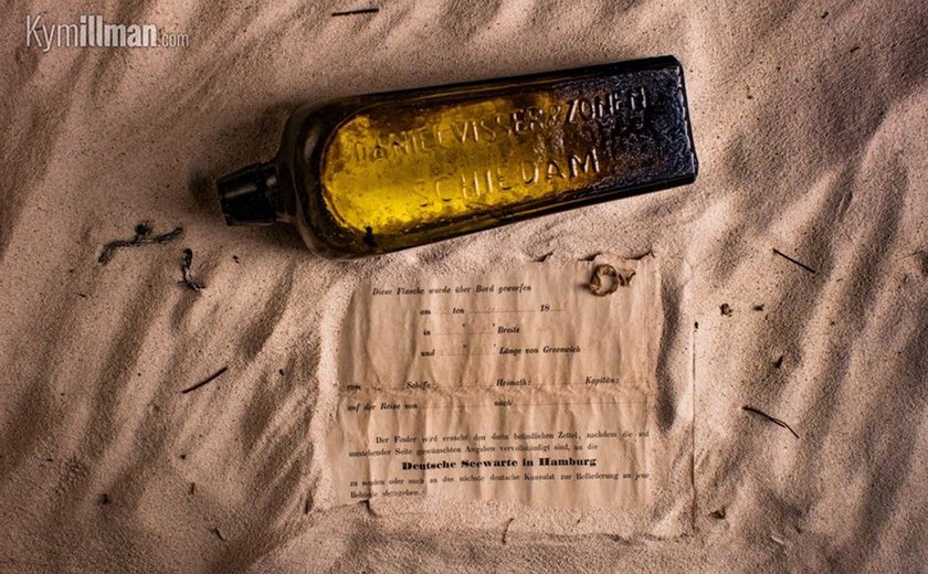 Mensagem de 132 anos é achada dentro de garrafa de gim em praia da Austrália