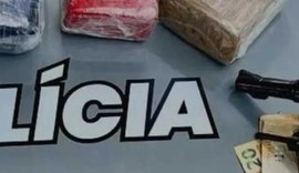 Homem é preso por tráfico de drogas e porte ilegal de arma