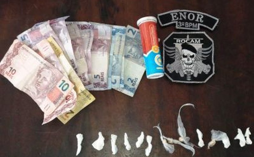 PM prende indivíduo por tráfico de drogas em Arapiraca