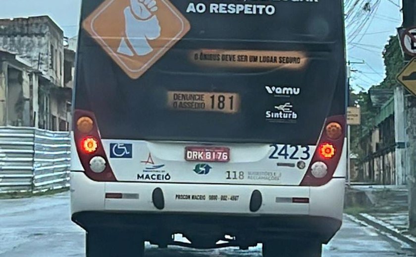 ‘Dê lugar ao respeito’: Sinturb lança campanha contra assédio e importunação sexual nos ônibus