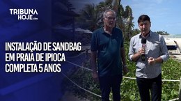 Instalação de Sandbag em praia de Ipioca completa 5 anos