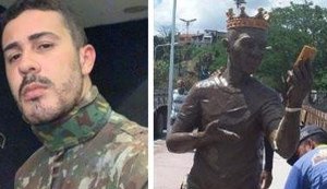 Povo impede instalação de estátua de Carlinhos Maia em cidade de Alagoas